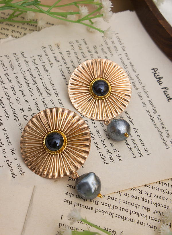 Scarlett drop pearl earrings