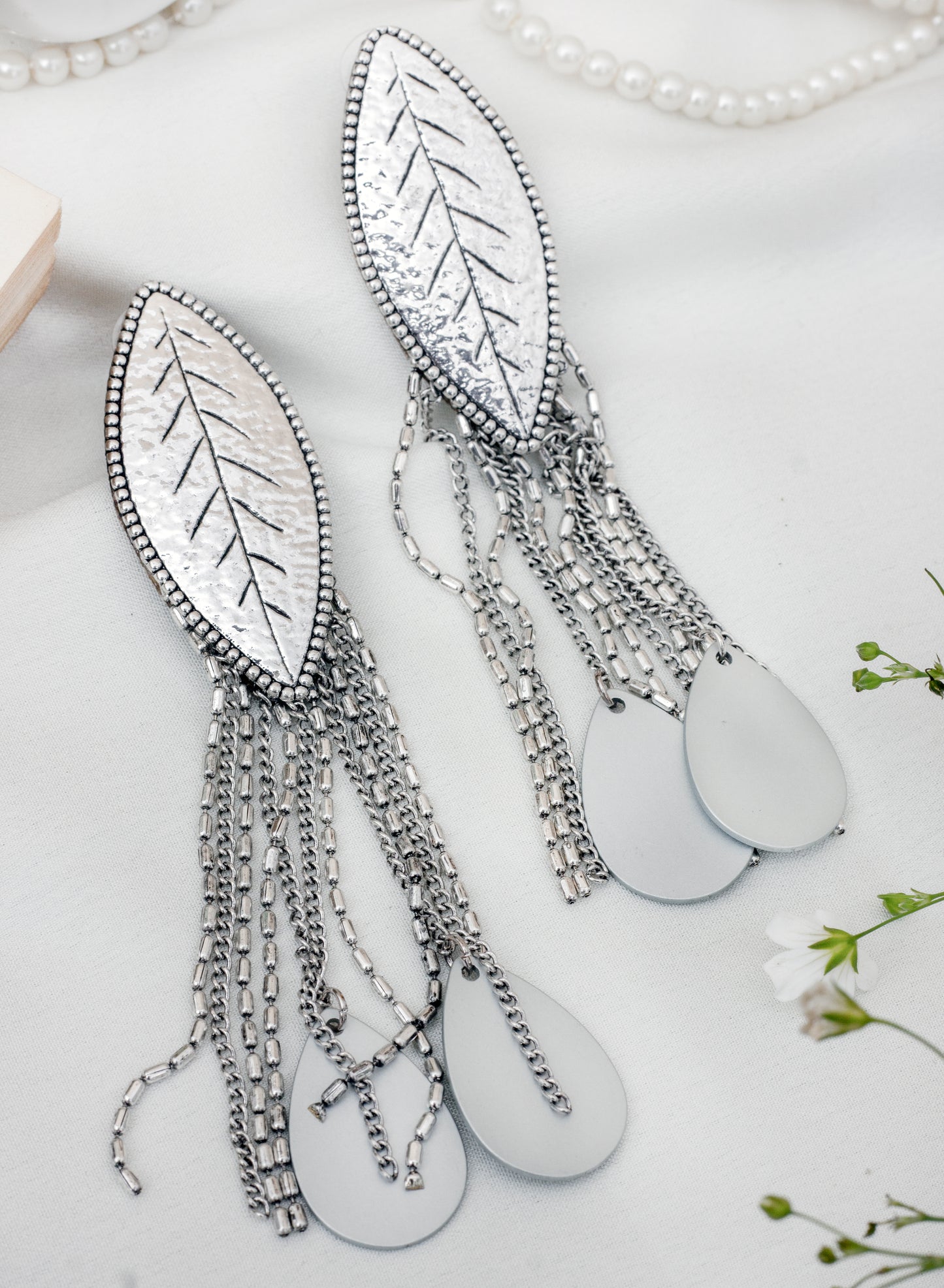 cora leaf earring