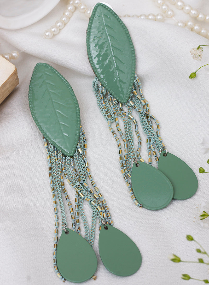 cora leaf earring