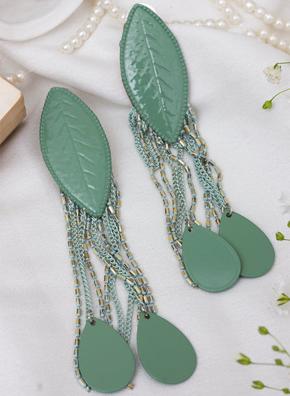 cora leaf earring