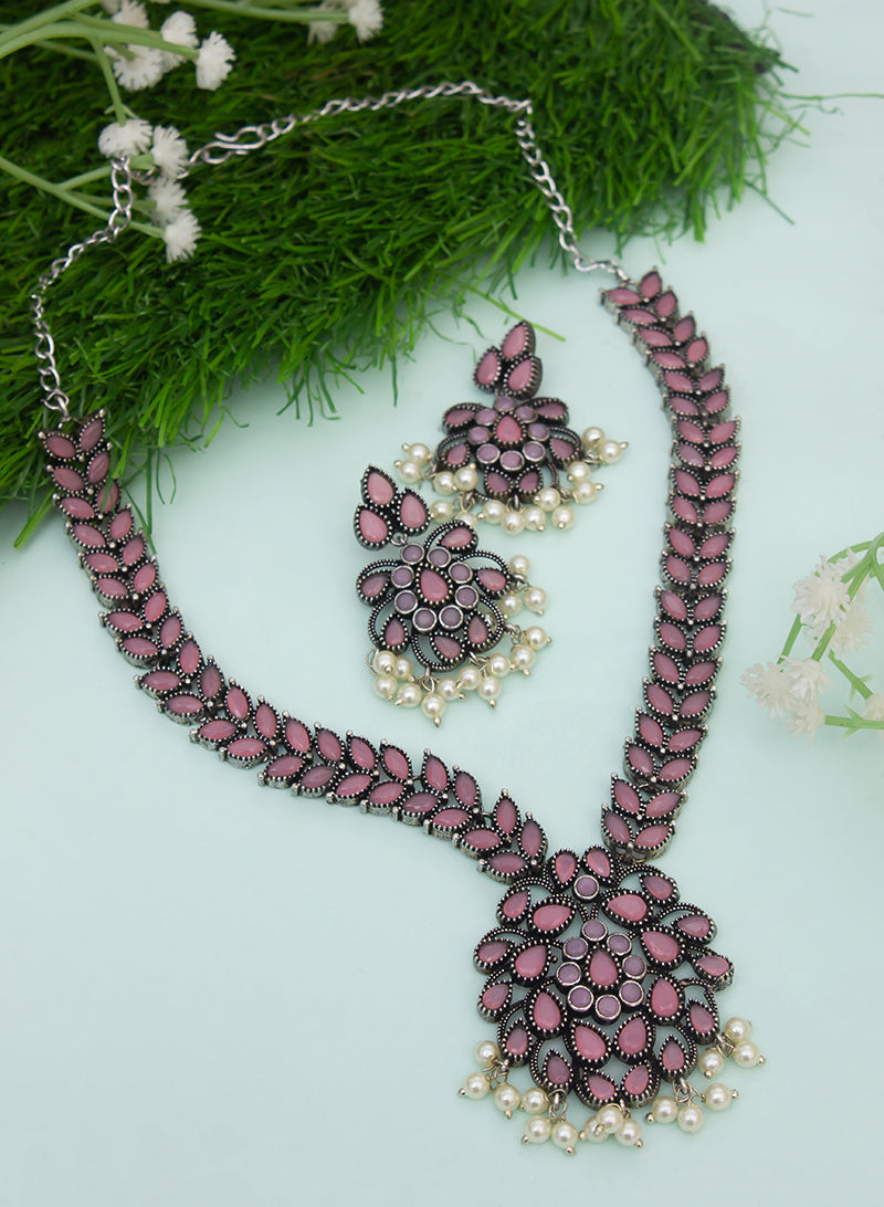 Alina stone necklace set