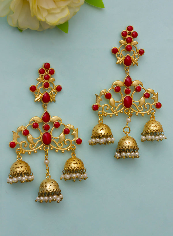 Anvita Three Jhumka