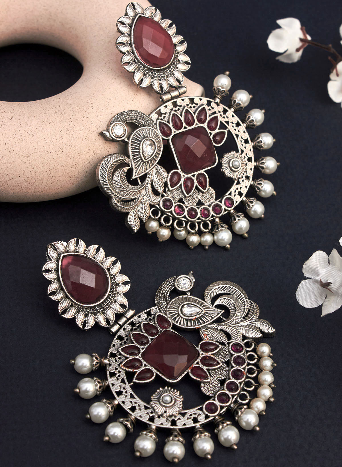 Nilakshi stone earring