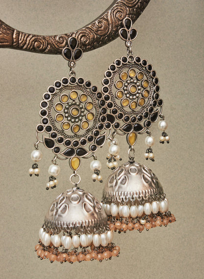 Pranali stone jhumka