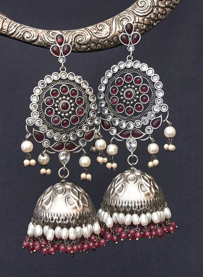 Pranali stone jhumka