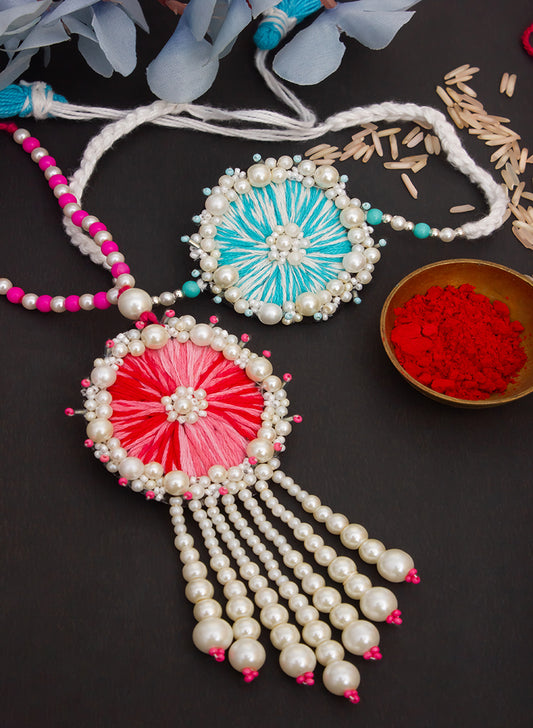 cluster pearl lumba rakhi