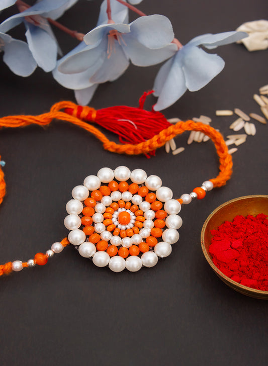 pearl round rakhi