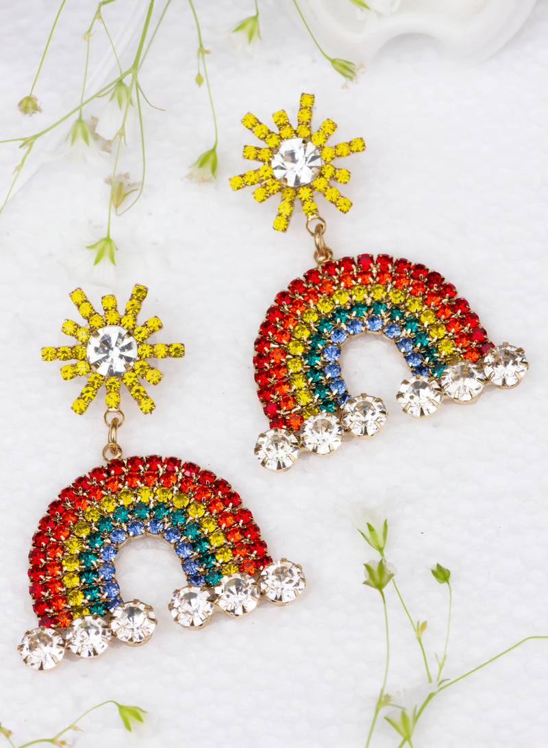 rainbow stone earring