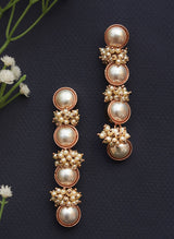 linear pearl bead earring