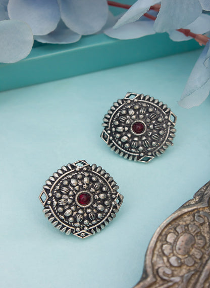 Jaina Oxidised Stud