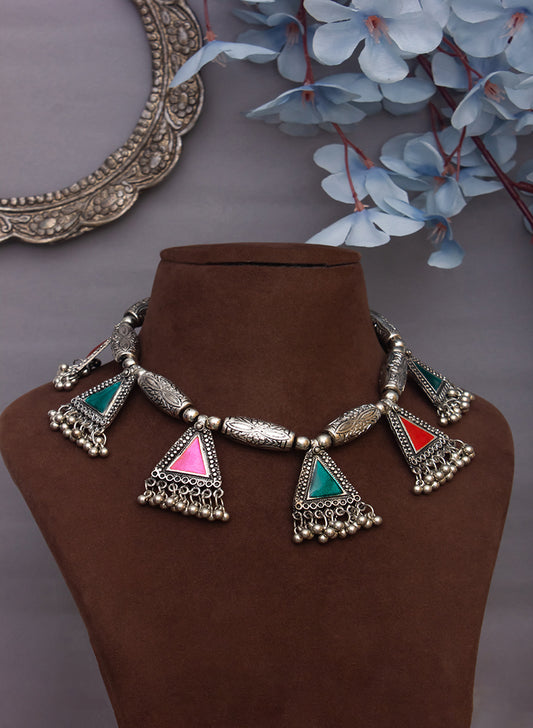 Dipta Oxidized Necklace
