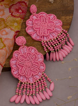 floral bead earring