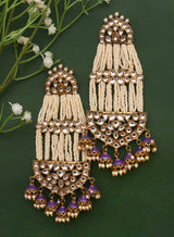 Rukmi stone long earrings comes with saharra