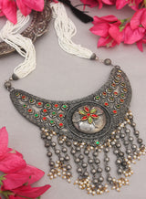 Rajvi Oxidised Statement Necklace