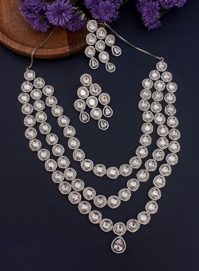 Zunaira three layer necklace set