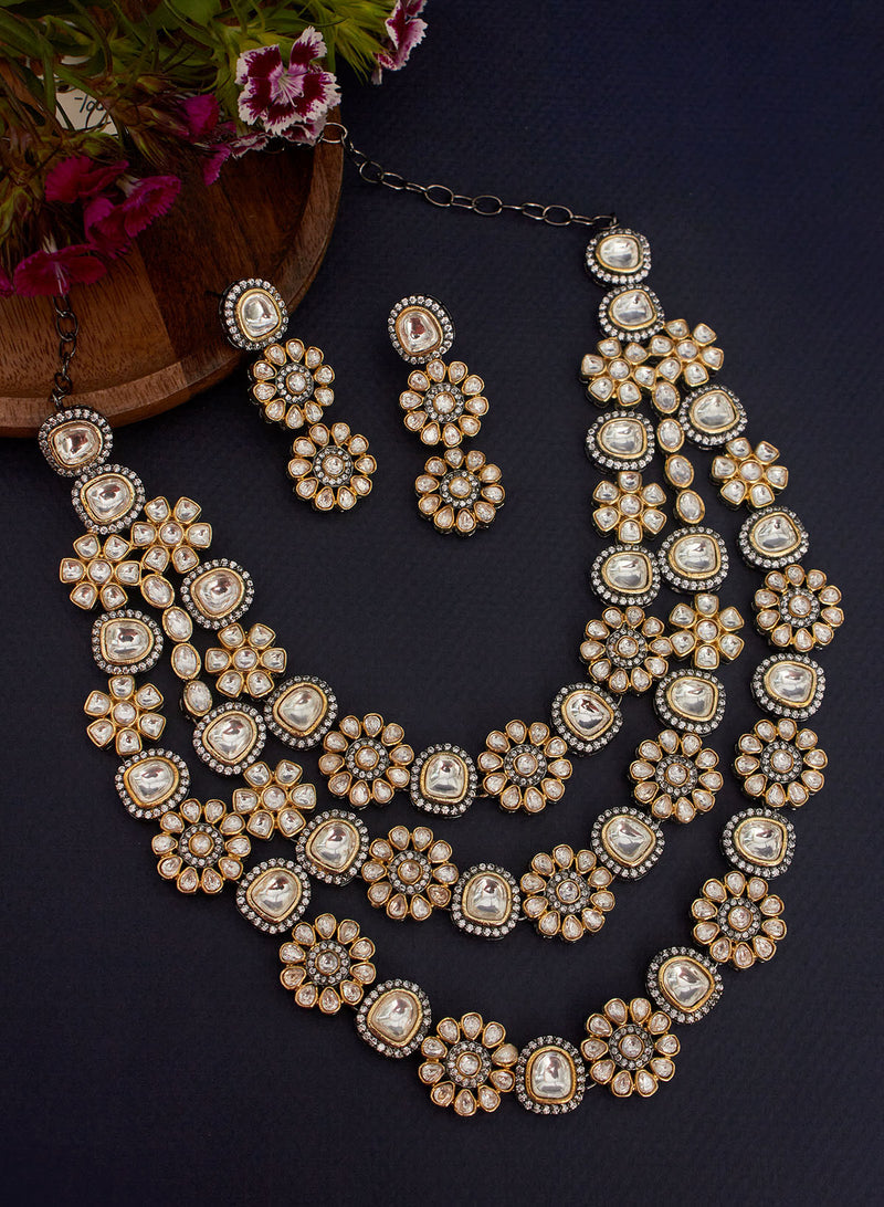 Adhishri three layer necklace set