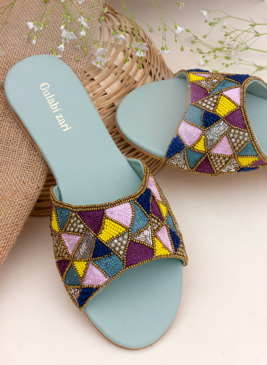 Block Green Sandal
