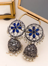 poorna silver earringg