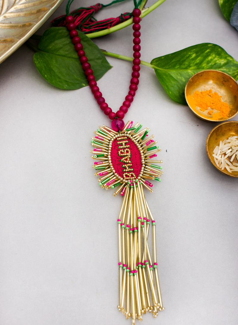 pink green lumba rakhi