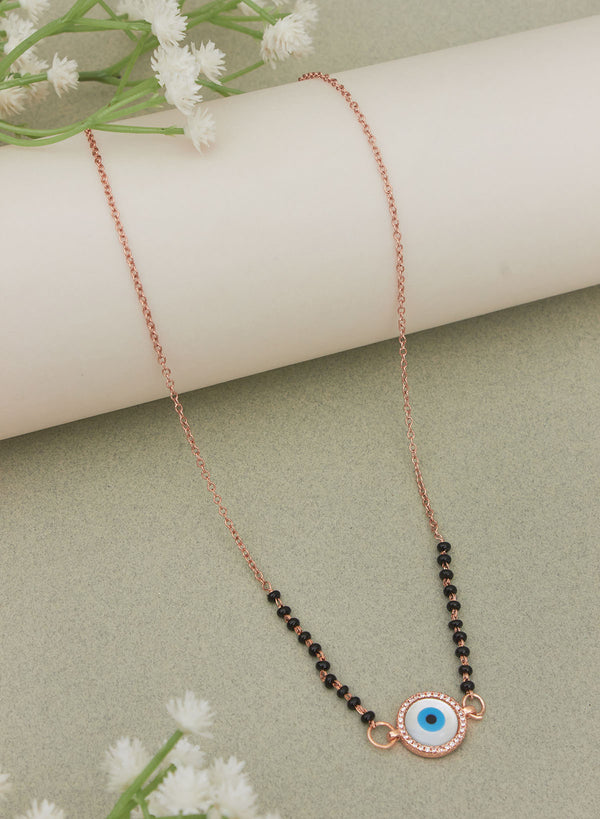 Round evil eye mangalsutra