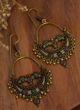 antique golden meena earring
