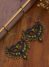 antique golden meena earring