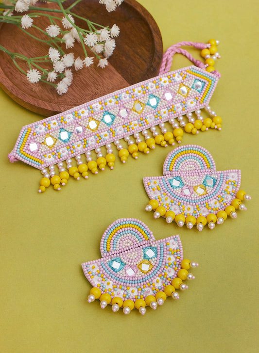 Jennifer multipastel necklace set