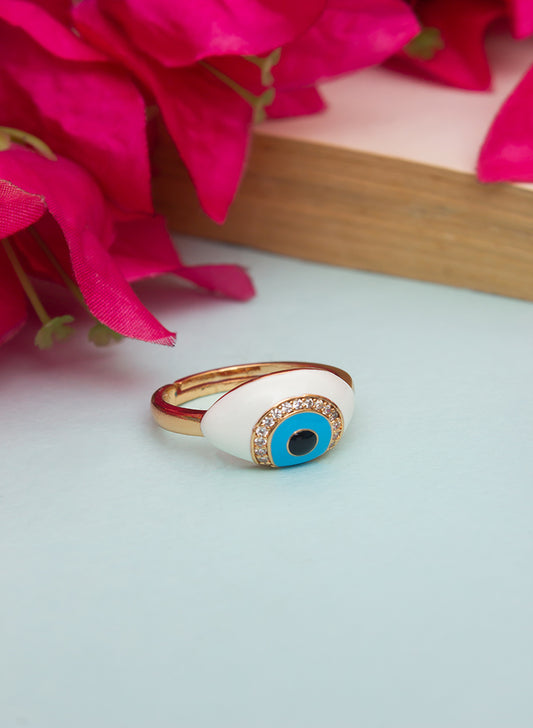 Evil Eye Gold Ring