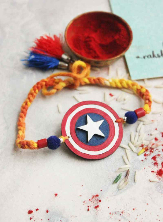 captain america logo rakhi