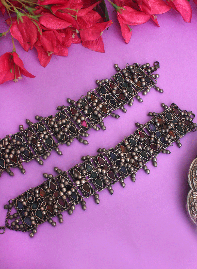 Aarna Oxidised Anklet