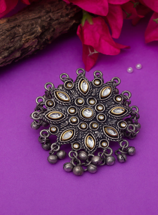 Nikhat Oxidised Ring