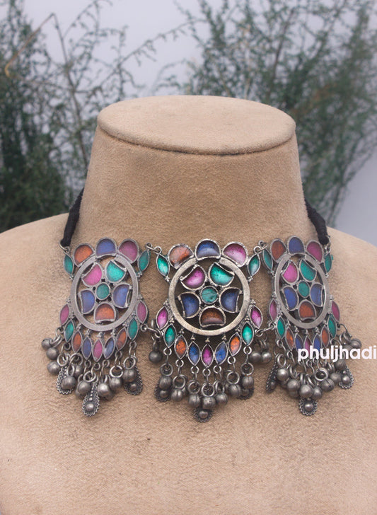pakhi multicolor meena choker