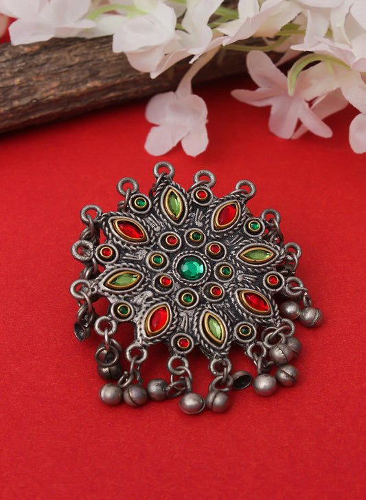 Nikhat Oxidised Ring