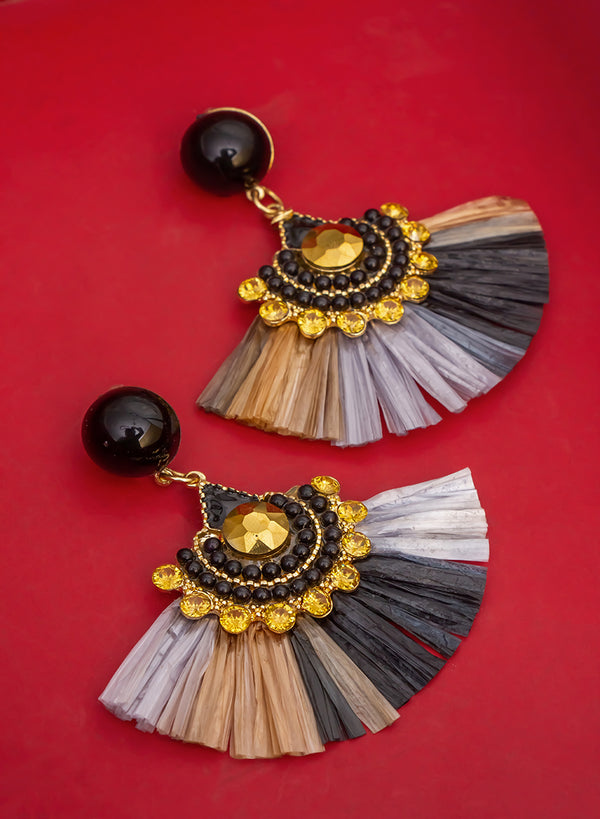 black and gold earring