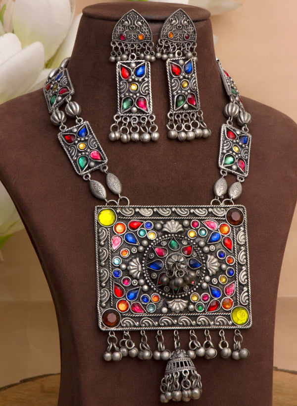 patira multicolor necklace set