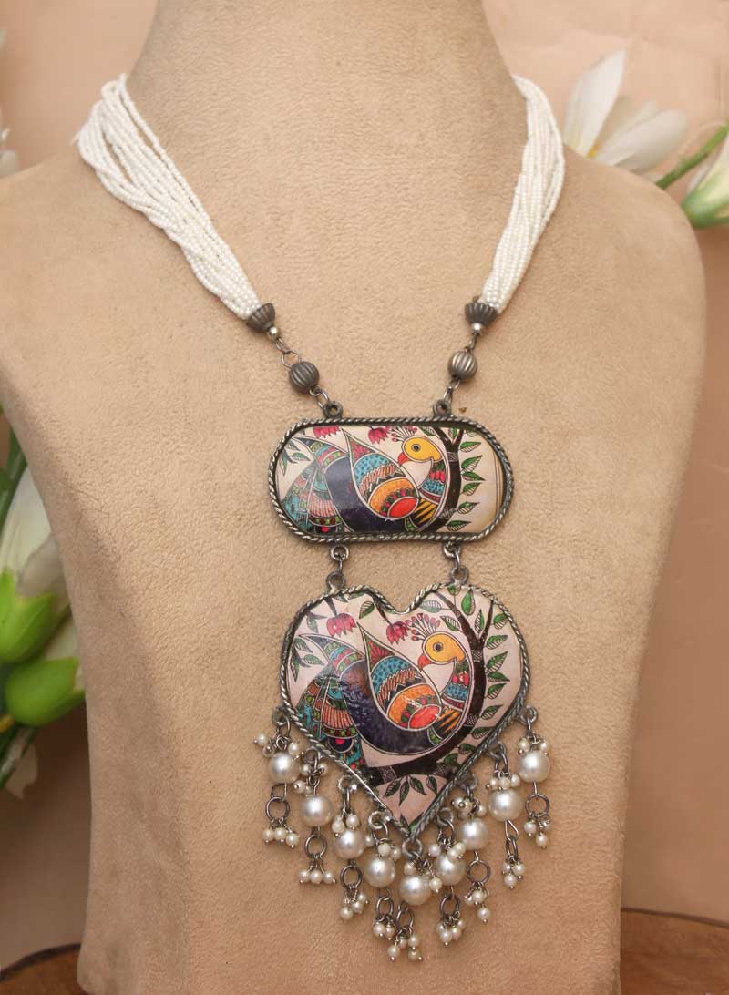 madhubani pendant necklace