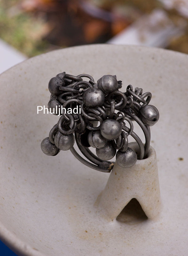 ghungroo silver ring
