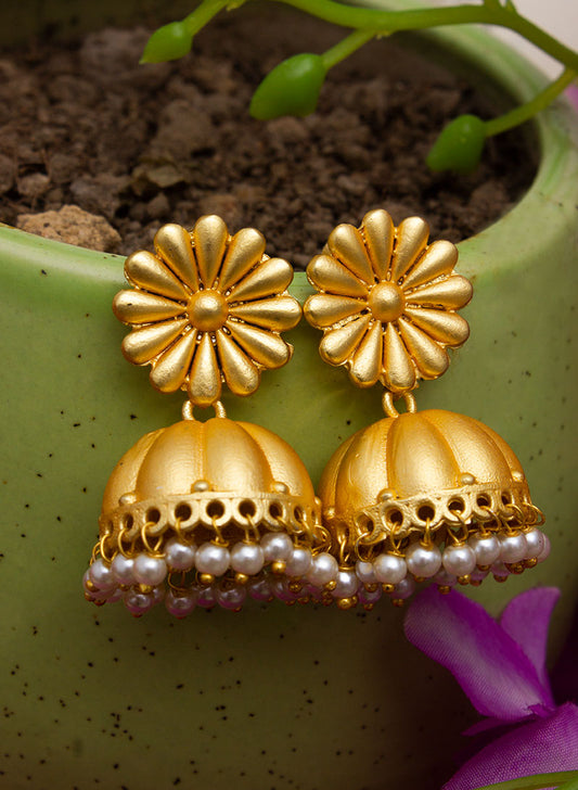 Golden Brass Jhumka